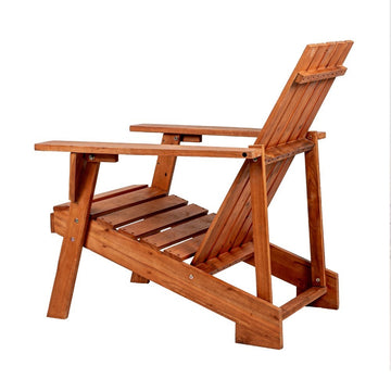 Irving Outdoor Patio Modern Acacia Wood Adirondack Chair - JONATHAN Y